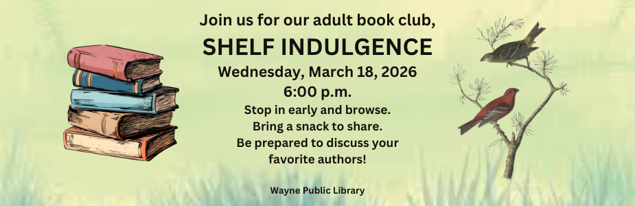 Adult book club 3/18/26 6pm