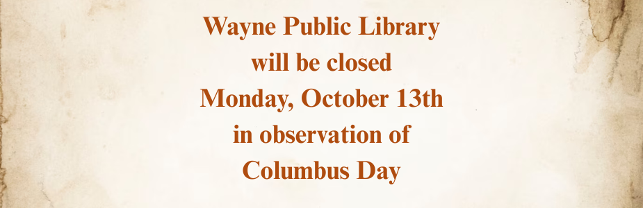 Closed october 13 2025 for columbus day